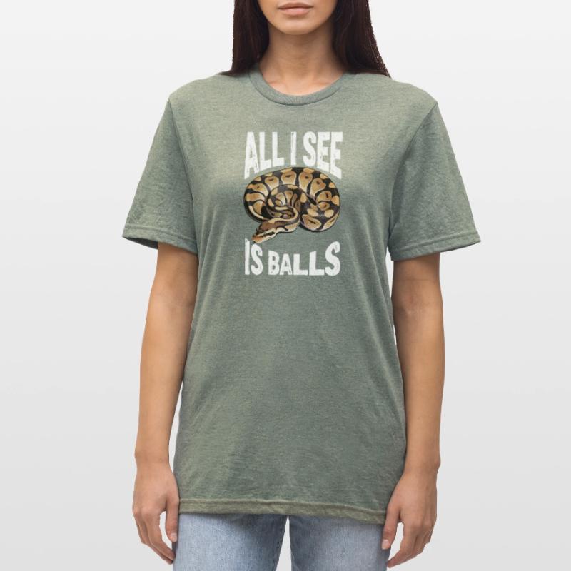 Python roi Serpents Amateurs de terrarium Python T-shirt polycoton Unisexe