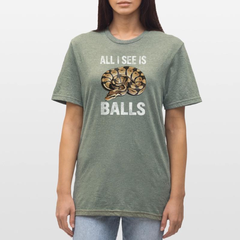 Python roi Serpents Amateurs de terrarium Python T-shirt polycoton Unisexe