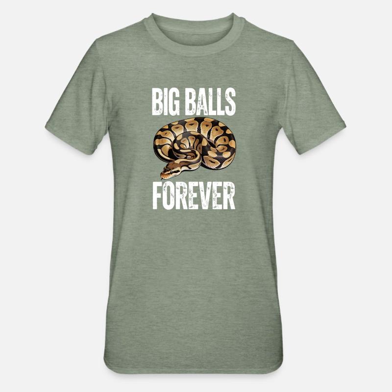 Königspython Schlangen Liebhaber Terrarium Python - Unisex Polycotton T-Shirt - Militärgrün meliert
