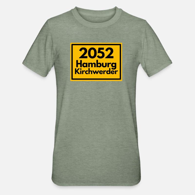 OLD POSTCODE POSTCODE 2053 HAMBURG KIRCHWERDER - Unisex Polycotton T-Shirt - heather military green