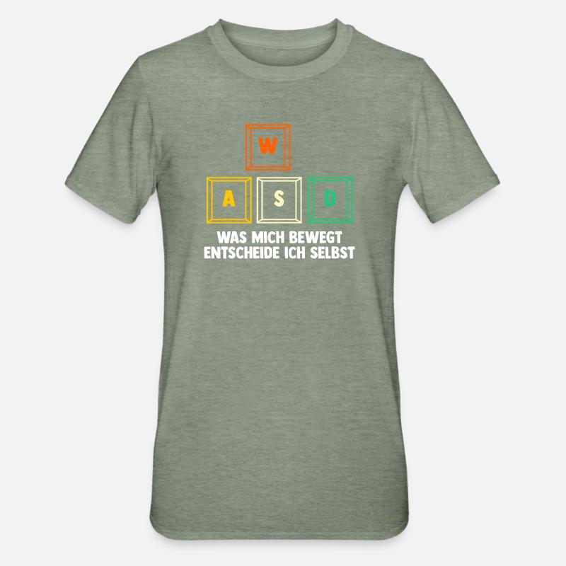 Spill, dataspiller, spiller - Unisex Polycotton T-skjorte - militærgrønn-melert