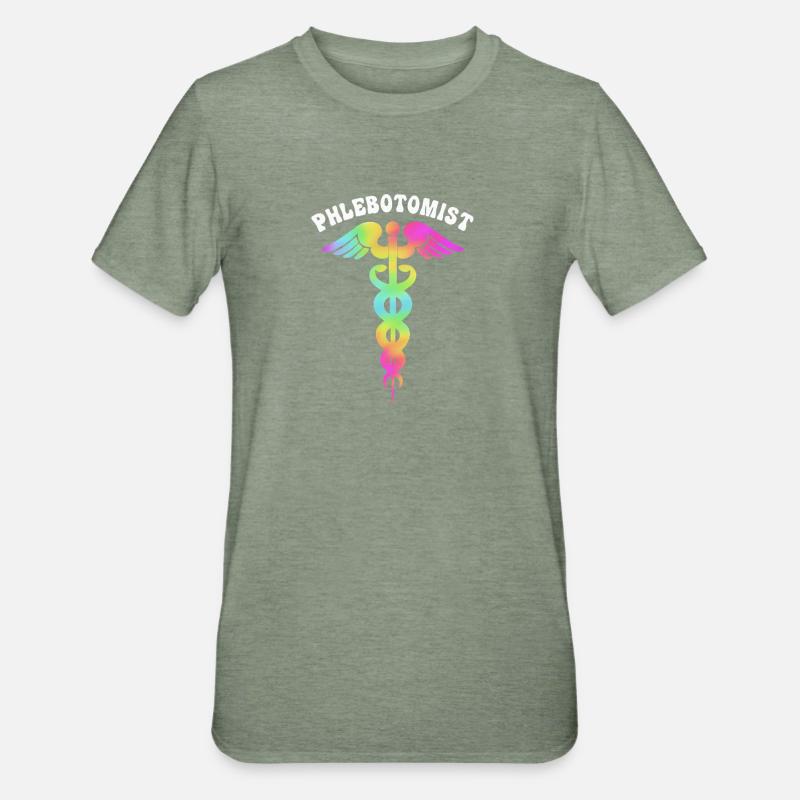 Blutspende Blut Blutspender - Unisex Polycotton T-Shirt - Militärgrün meliert