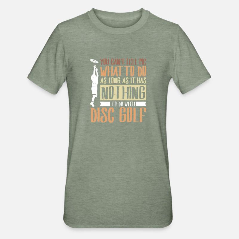 Disc Golf Geschenke Discgolf - Unisex Polycotton T-Shirt - Militärgrün meliert