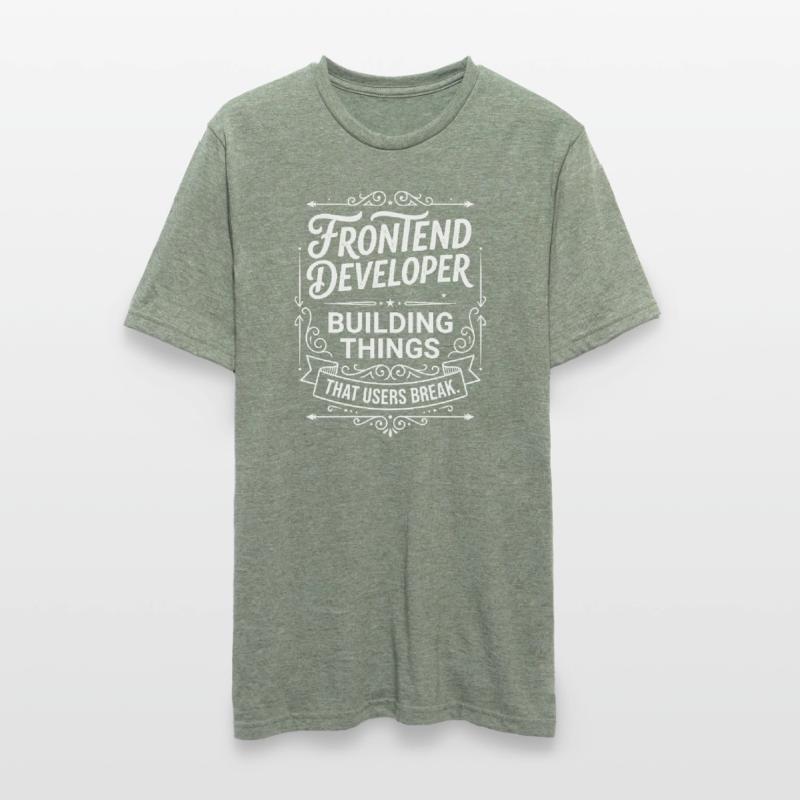 Frontend developer builds things Unisex Polycotton T-Shirt