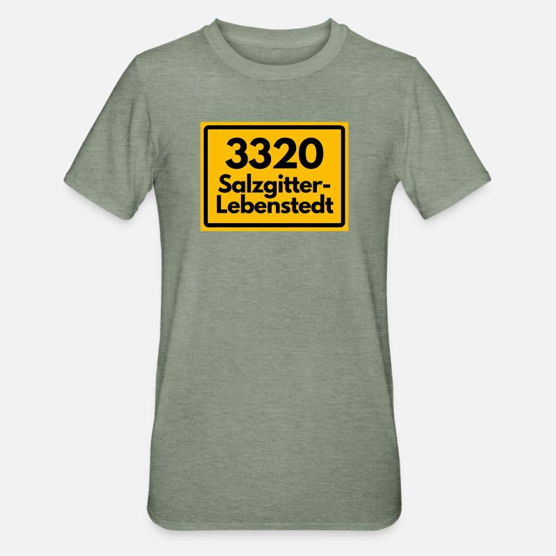 OLD POSTCODE POSTCODE RETRO 3320 SALZGITTER - Unisex Polycotton T-Shirt - heather military green
