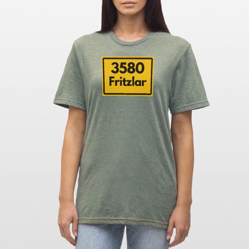 OLD POSTCODE POSTCODE RETRO 3580 FRITZLAR DOMFACH Unisex Polycotton T-Shirt