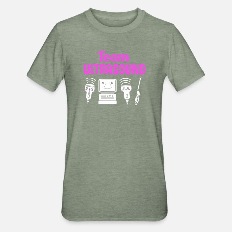 Ultraschall Techniker Ultraschalltechniker - Unisex Polycotton T-Shirt - Militärgrün meliert