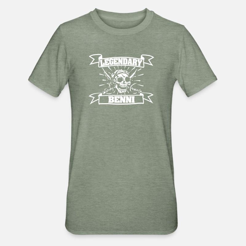 Fasching Benni - Unisex Polycotton T-Shirt - Militärgrün meliert