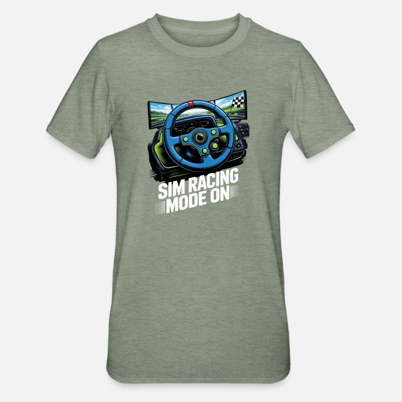 Mod de simulation de course - T-shirt polycoton Unisexe - vert kaki chiné