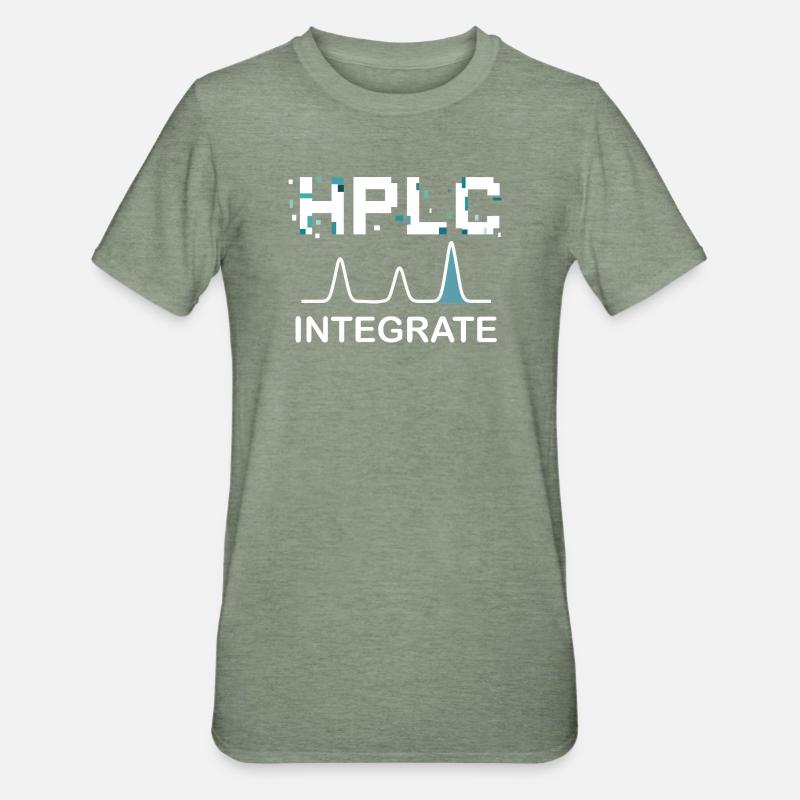 HPLC Integrate Performance Liquid Chromatography - Unisex Polycotton T-Shirt - Militärgrün meliert