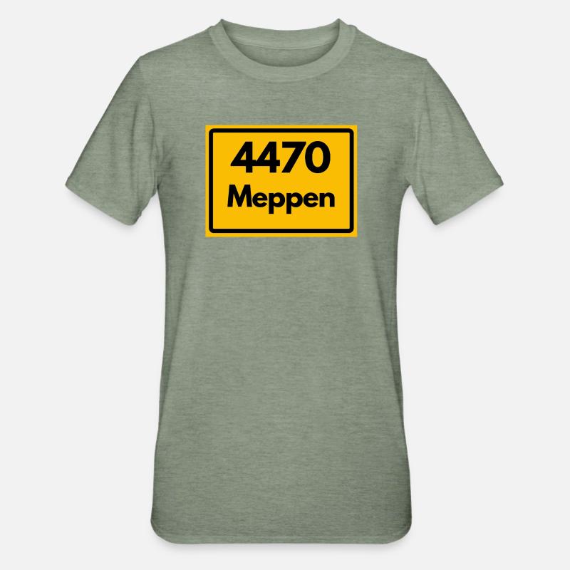 OLD POSTCODE POSTCODE RETRO 4470 MEPPEN - Unisex Polycotton T-Shirt - heather military green