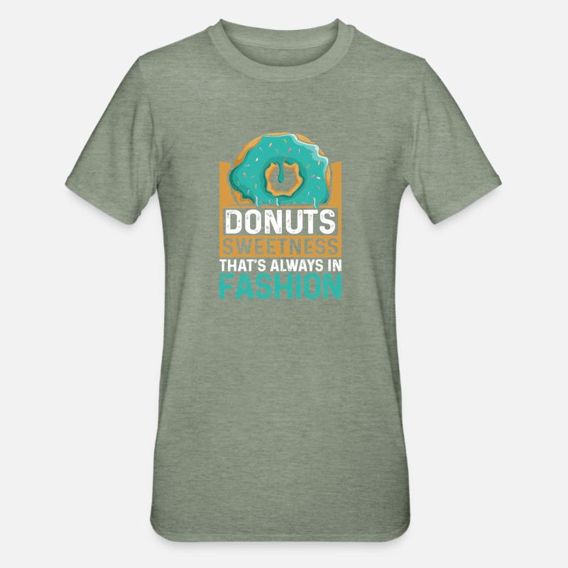 Restauration rapide en donuts - T-shirt polycoton Unisexe - vert kaki chiné