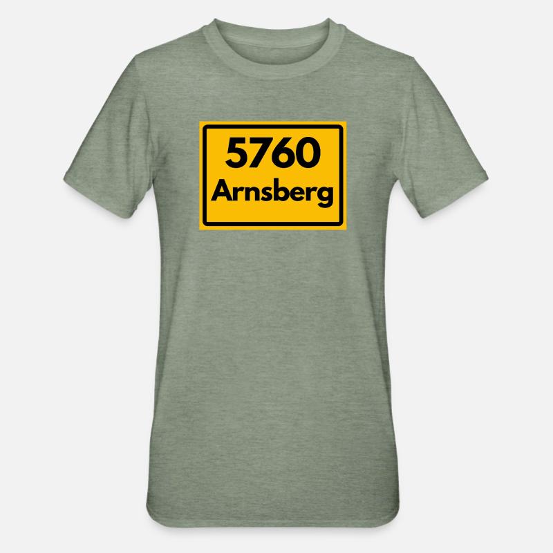 OLD POSTCODE POSTCODE RETRO 5760 ARNSBERG - Unisex Polycotton T-Shirt - heather military green