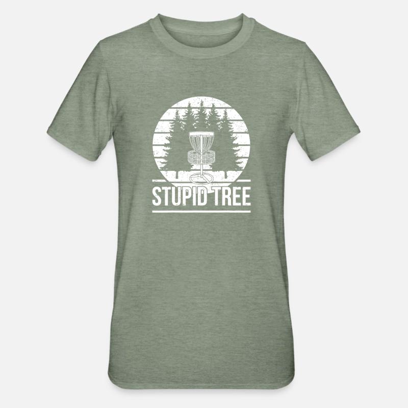 Dummer Baumwald-Tee - Unisex Polycotton T-Shirt - Militärgrün meliert