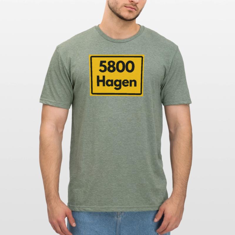OLD POSTCODE POSTCODE RETRO 5800 HAGEN Unisex Polycotton T-Shirt