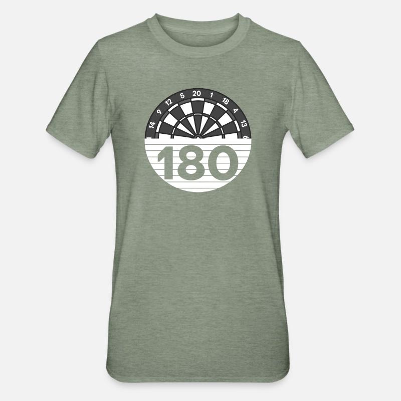 One hundred and eighty points - Unisex Polycotton T-Shirt - heather military green