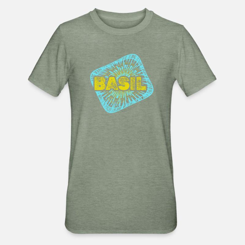 Le basilic comme passe-temps - T-shirt polycoton Unisexe - vert kaki chiné