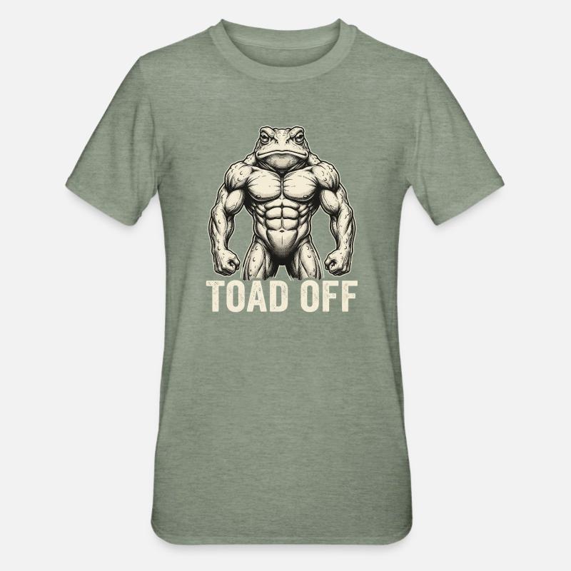 Toad Off Internet Meme Frog - Unisex Polycotton T-Shirt - heather military green