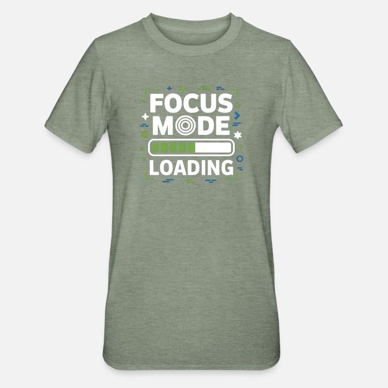 Focus Mode Loading ADHD Chaos - Unisex Polycotton T-Shirt - heather military green
