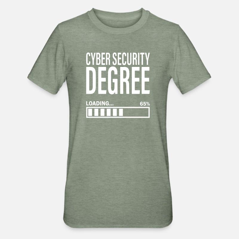 Cybersecurity Student Engineer Cyber Security - Unisex Polycotton T-Shirt - heather military green