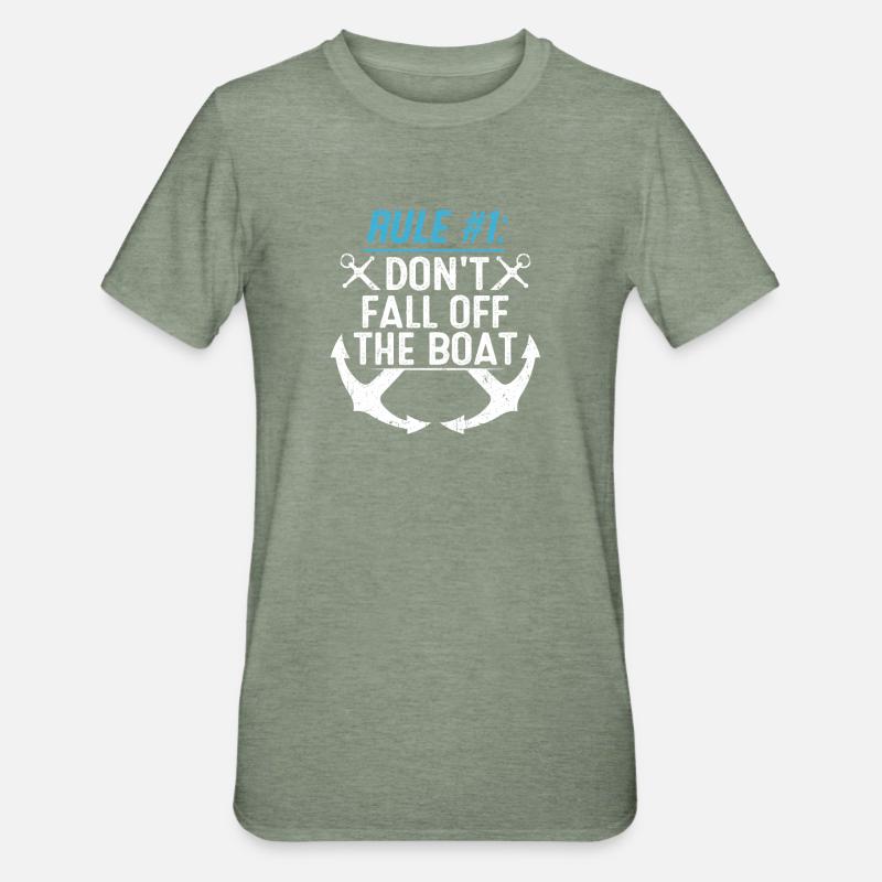 Ne tombe pas du bateau - T-shirt polycoton Unisexe - vert kaki chiné