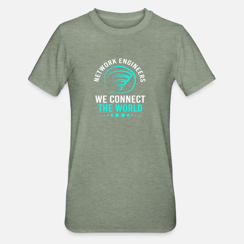 Network Engineer Programmer Computer Scientist - Unisex Polycotton T-Shirt - heather military green
