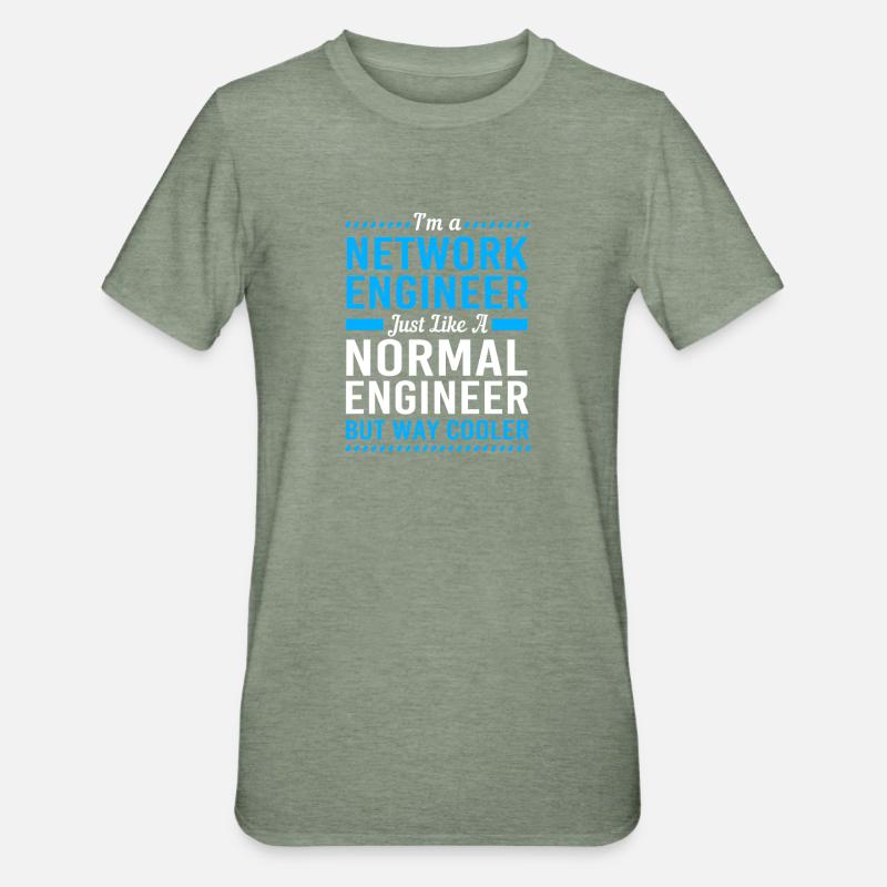 Network Computer Scientist Programmer Admin - Unisex Polycotton T-Shirt - heather military green