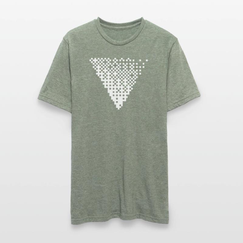 Triangular Halftone Pixel Grid Unisex Polycotton T-Shirt