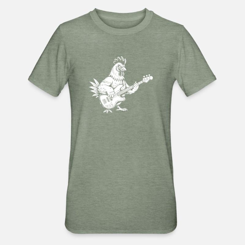 Cloud Forest Silhouette Mono - Unisex Polycotton T-Shirt - heather military green