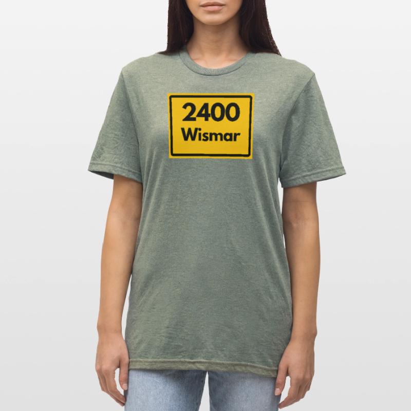 OLD POSTCODE POSTCODE RETRO 2400 WISMAR HEIMAT Unisex Polycotton T-Shirt