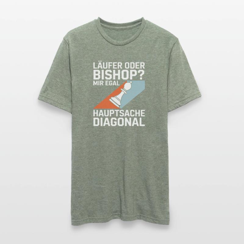 Läufer oder Bishop? Diagonal-Humor Unisex Polycotton T-Shirt