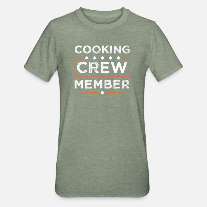 Cooking Crew - Unisex Polycotton T-Shirt - heather military green
