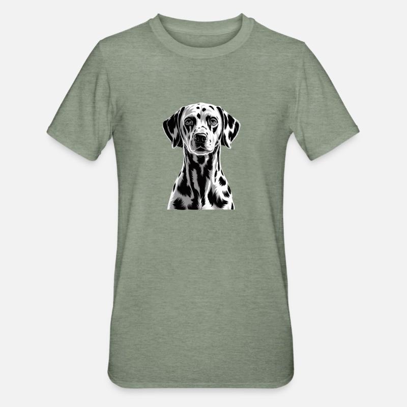 Dalmate - T-shirt polycoton Unisexe - vert kaki chiné