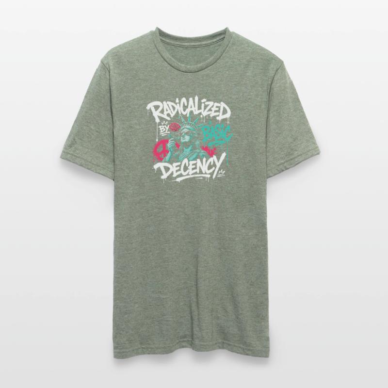 Radicalized Basic Decency Graffiti Unisex Polycotton T-Shirt