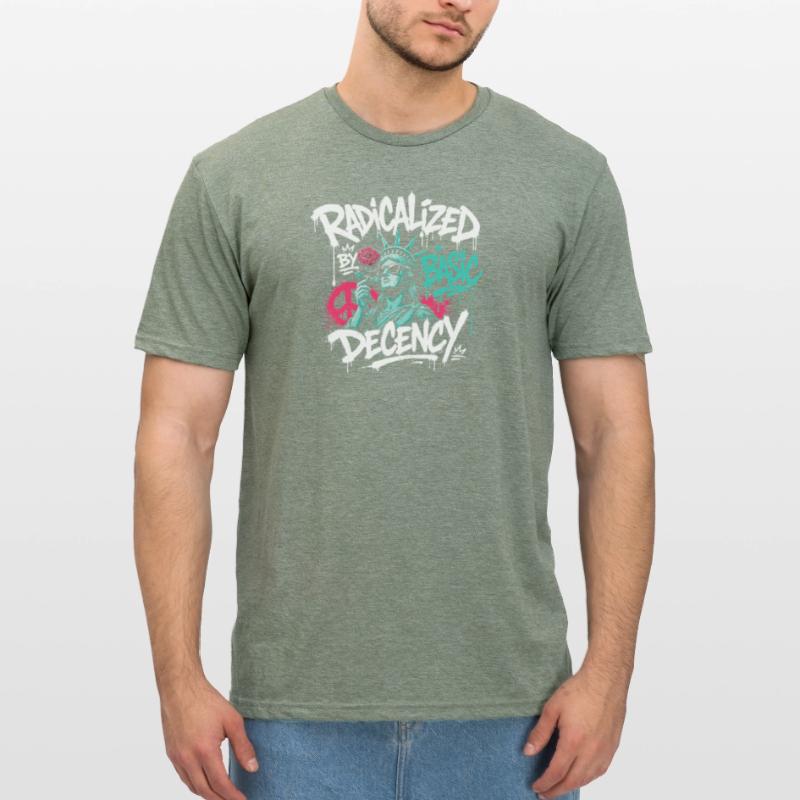 Radicalized Basic Decency Graffiti Unisex Polycotton T-Shirt