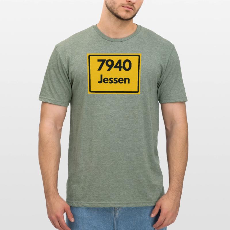 OLD POSTCODE ZIP CODE, SAXONY-ANHALT 7940 JESSEN Unisex Polycotton T-Shirt