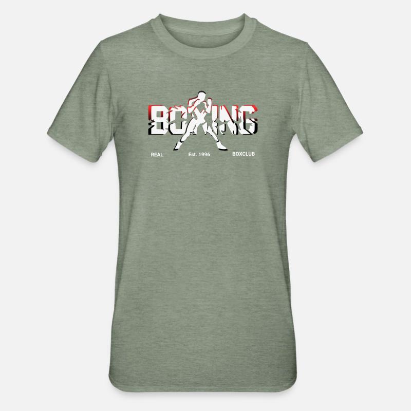 Logo boxe boxe - T-shirt polycoton Unisexe - vert kaki chiné