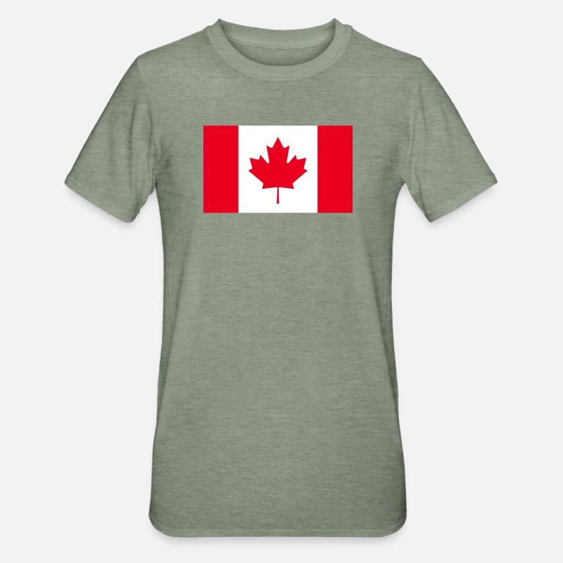 Obtenez nos drapeaux du Canada maintenant - T-shirt polycoton Unisexe - vert kaki chiné
