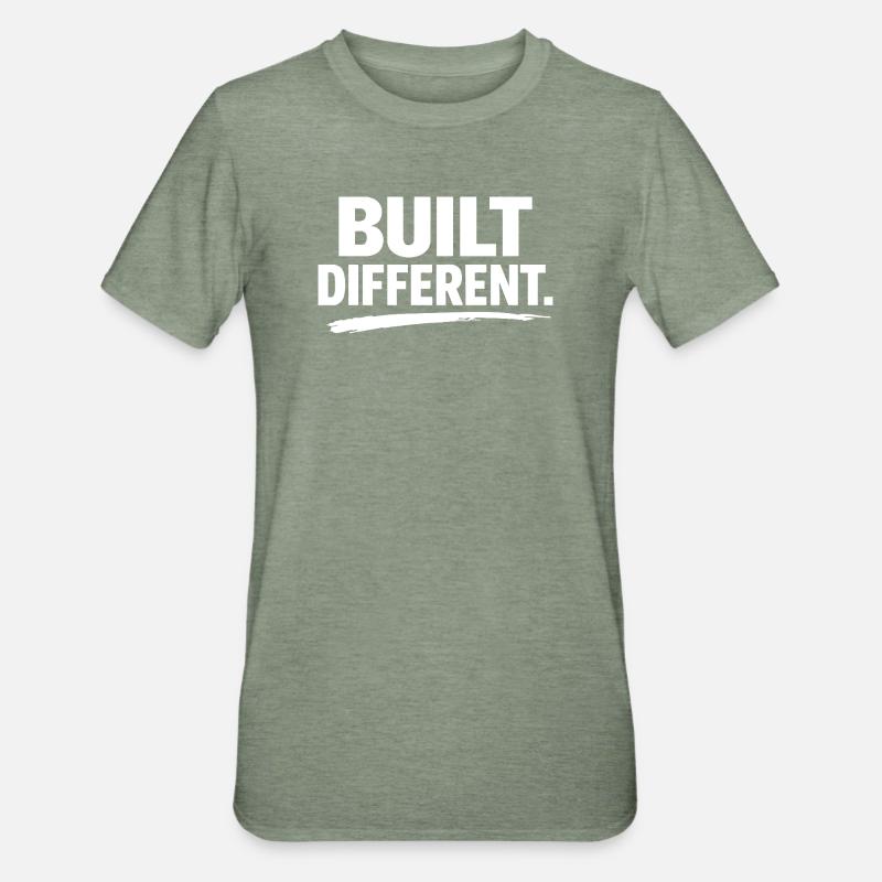 Construit différemment - T-shirt polycoton Unisexe - vert kaki chiné