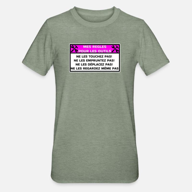 My rules for tools - Unisex Polycotton T-Shirt - heather military green