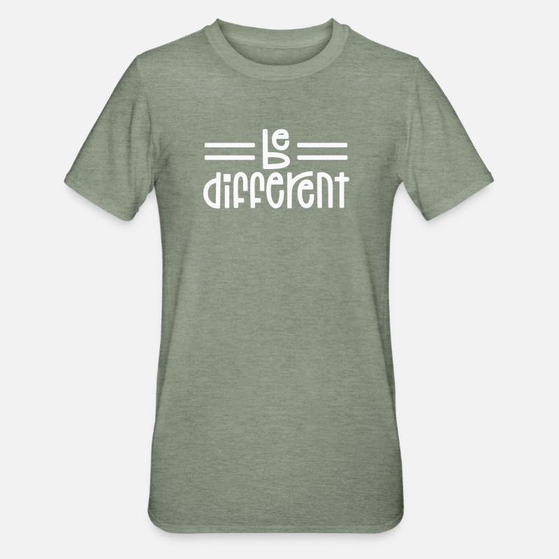 Sei anders - Unisex Polycotton T-Shirt - Militärgrün meliert