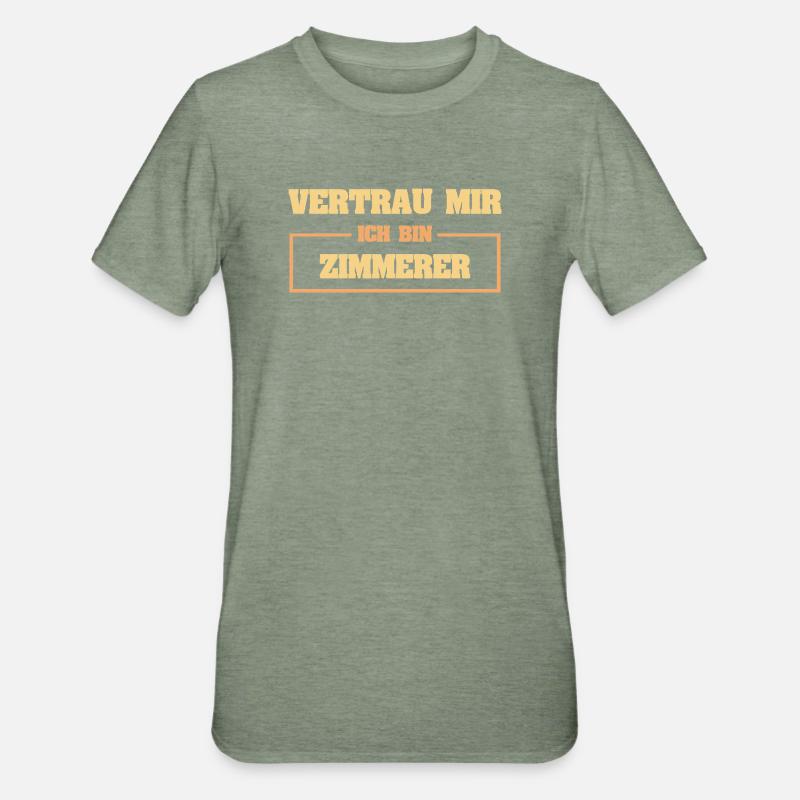 Zimmerer - Unisex Polycotton T-Shirt - Militärgrün meliert