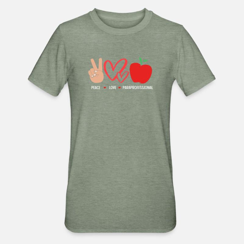 Lærerassistent Paraprofessionel Paraeducator - Unisex polycotton T-shirt - militærgrønmeleret