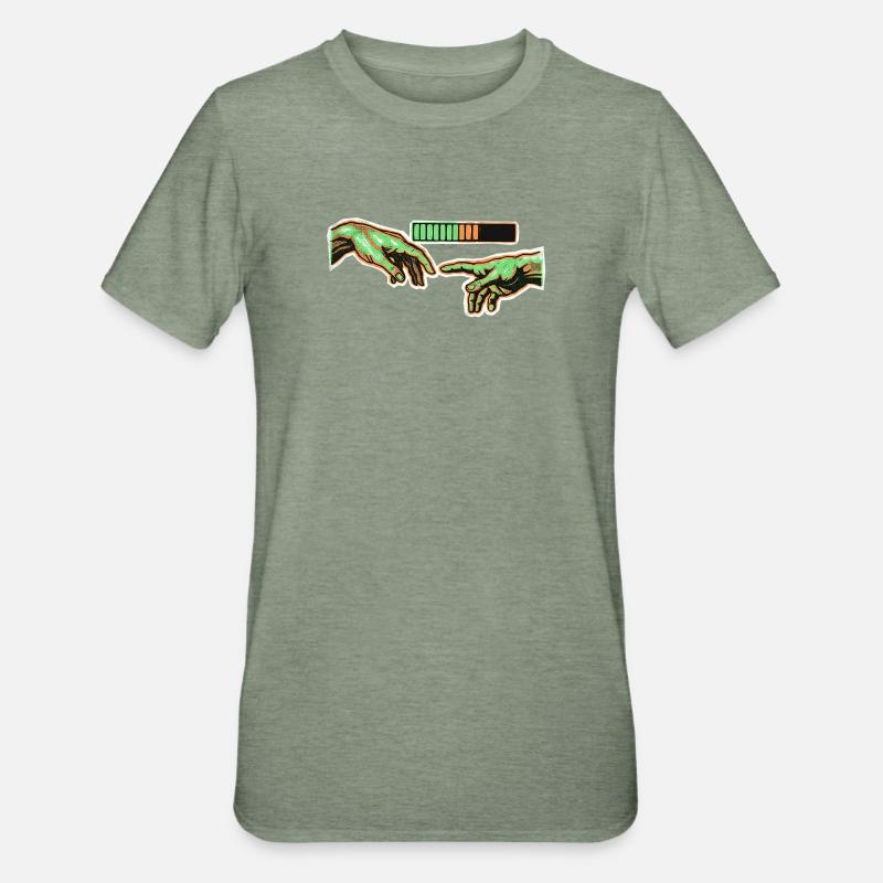 Human Connection Loading - Unisex Polycotton T-Shirt - heather military green