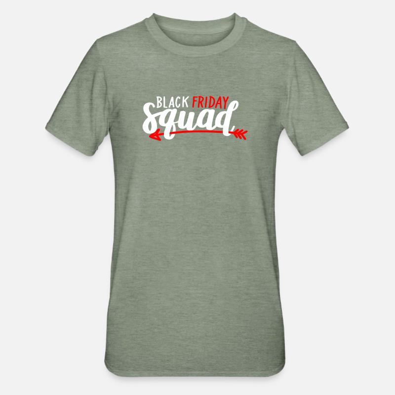 Black Friday Squad Tee - Unisex Polycotton T-Shirt - heather military green