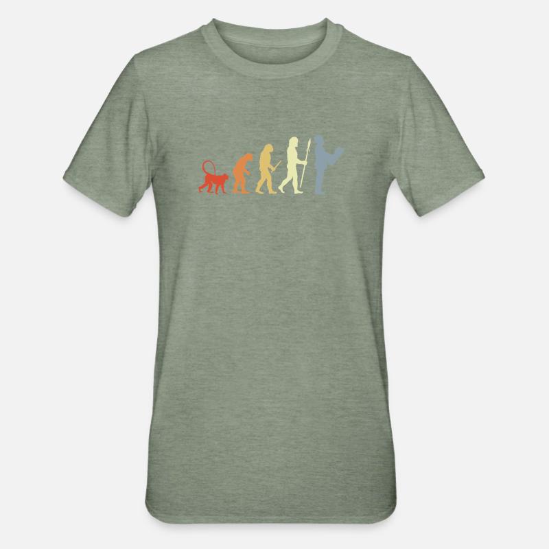 Évolution de l’architecte - T-shirt polycoton Unisexe - vert kaki chiné