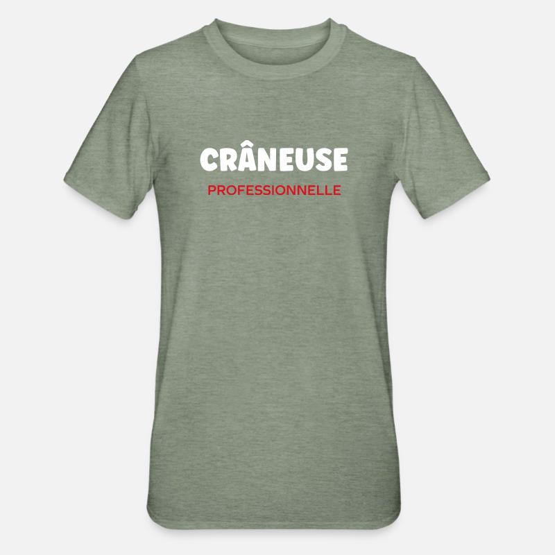 craneuse - T-shirt polycoton Unisexe - vert kaki chiné