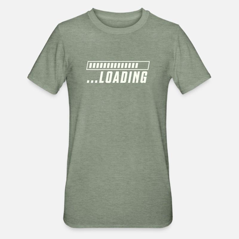 Loading Bar Loading Progress - Unisex Polycotton T-Shirt - heather military green