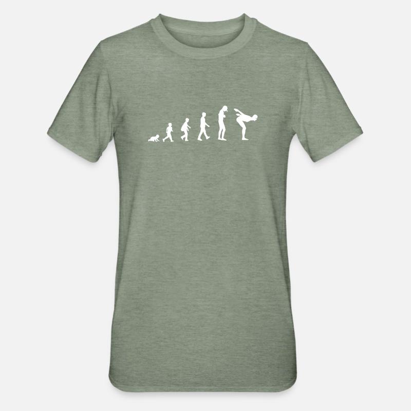 Évolution vers le flotteur - T-shirt polycoton Unisexe - vert kaki chiné