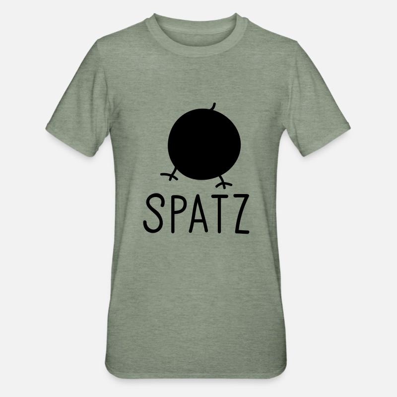 Spatz - Unisex Polycotton T-Shirt - Militärgrün meliert